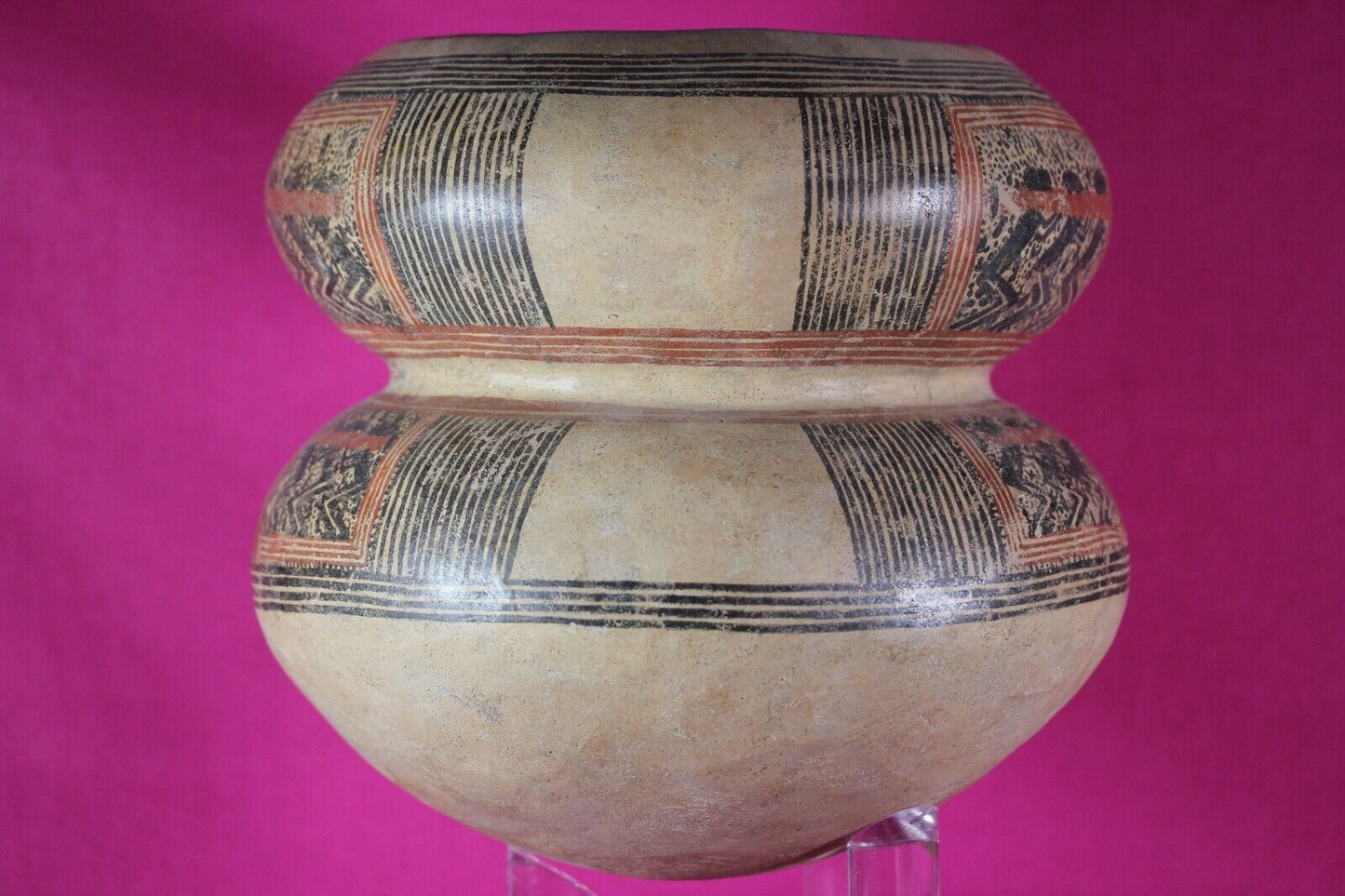 Authentic Pre Columbian Artifact Cocle Double Lobe Jar 200-400 AD Panama COA J07