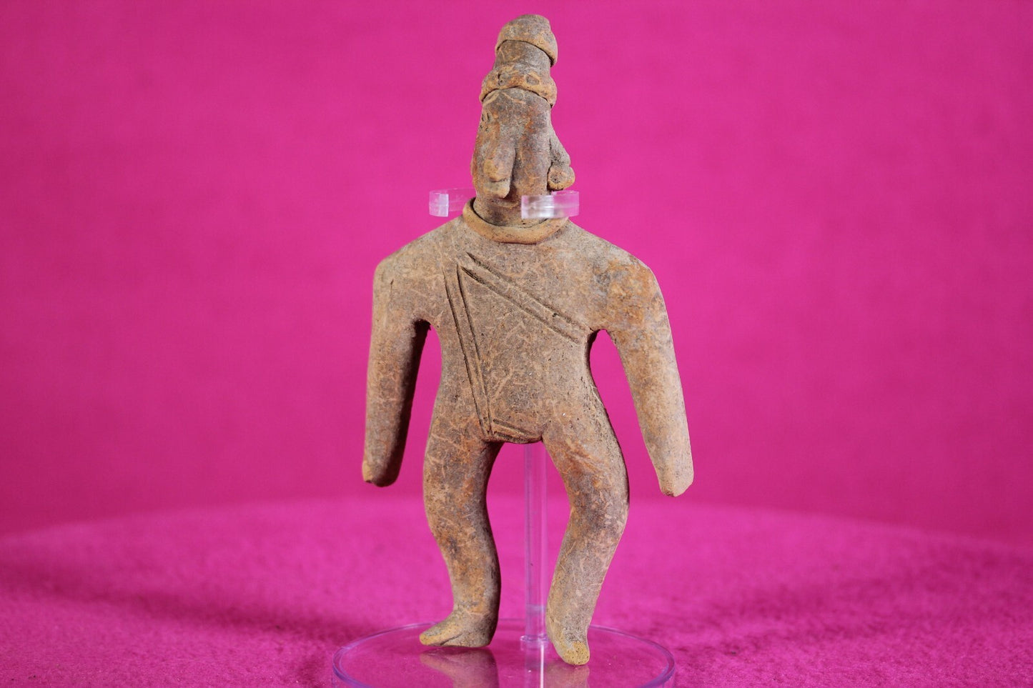 Authentic Pre Columbian Artifact Archaic Tomb Figure Colima Mexico COA T76