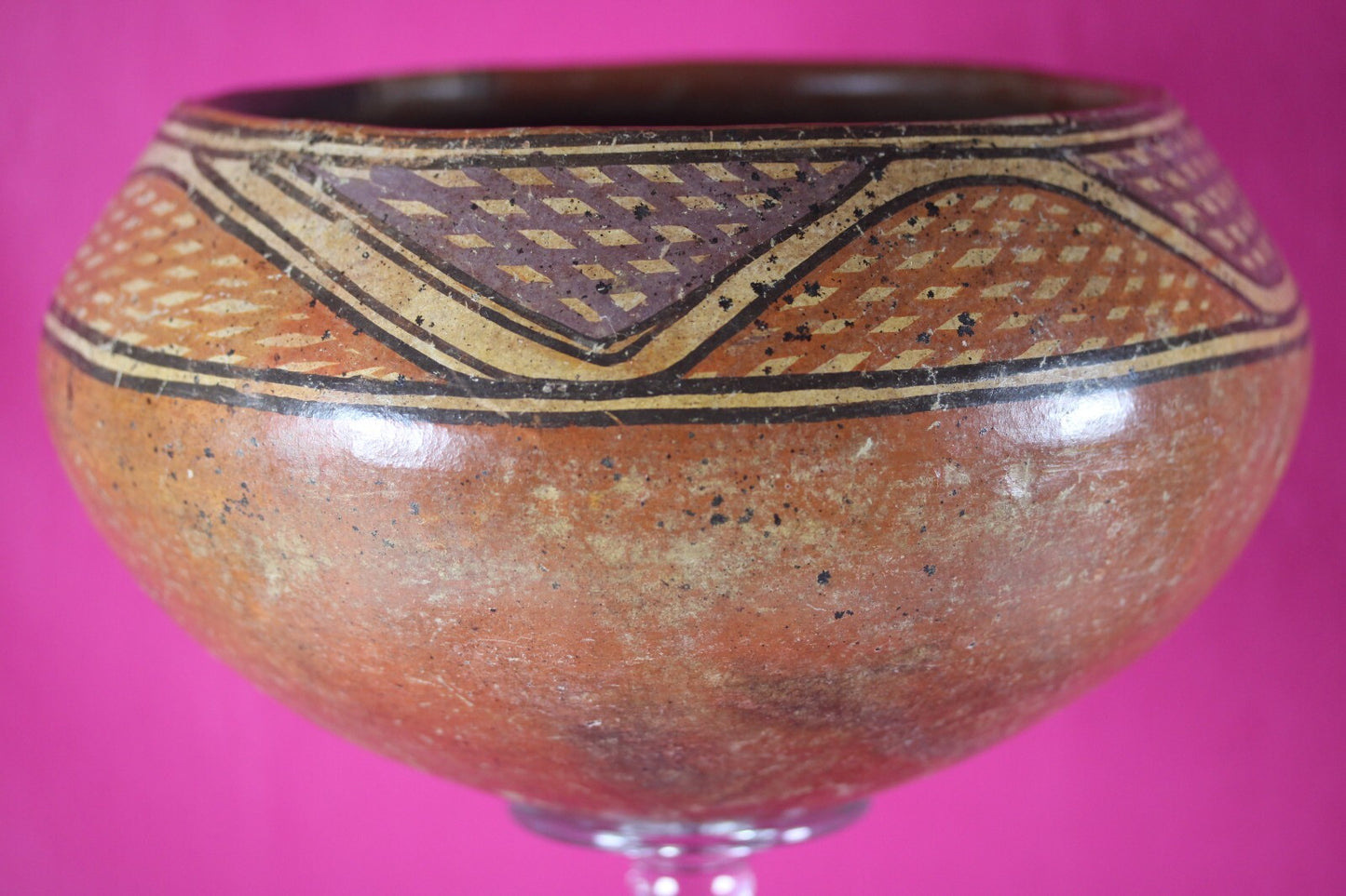 Authentic Pre Columbian Artifact Cocle Decorated Bowl Ex Arte Primitivo COA T23