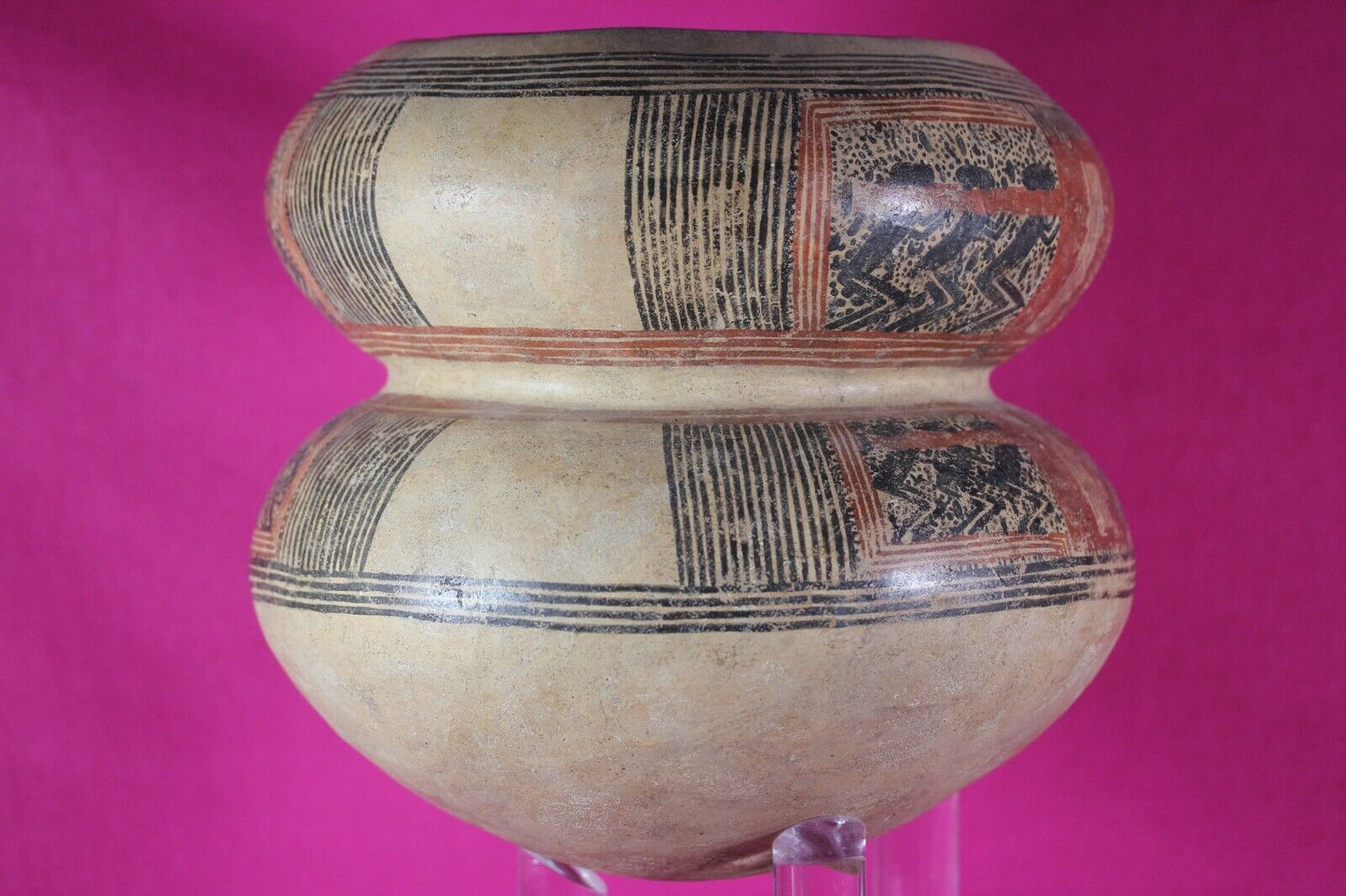 Authentic Pre Columbian Artifact Cocle Double Lobe Jar 200-400 AD Panama COA J07