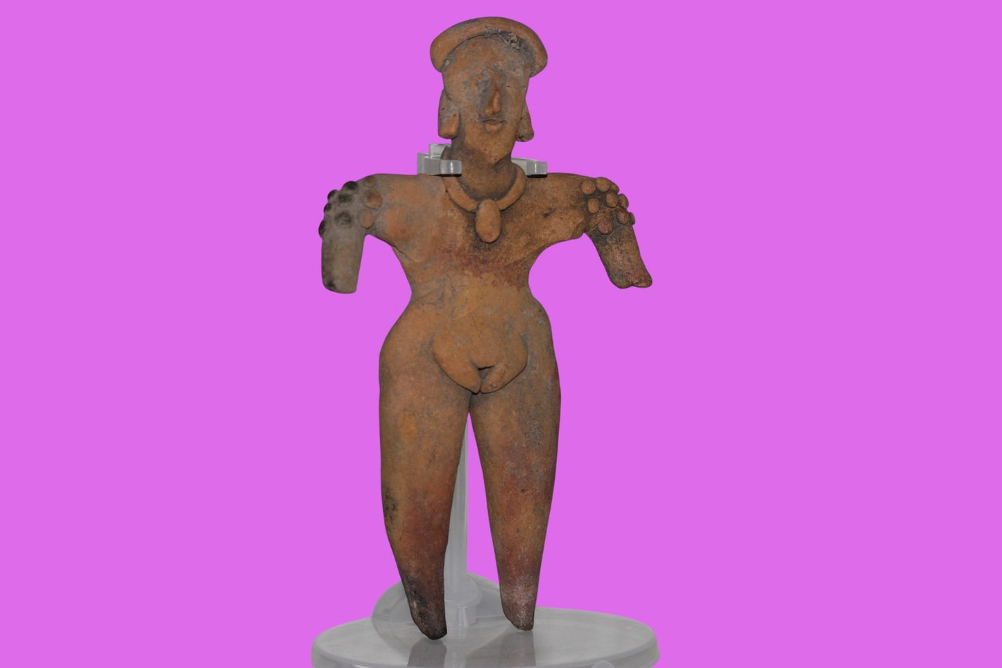 Pre Columbian Artifact 6in Female Shaman Tomb Figure Colima Mexico 100BC COA 256