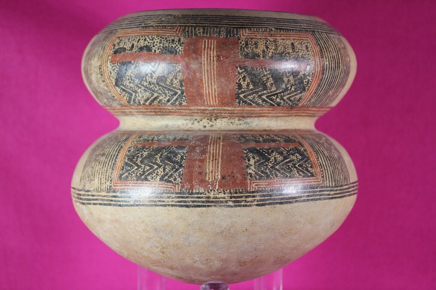 Authentic Pre Columbian Artifact Cocle Double Lobe Jar 200-400 AD Panama COA J07