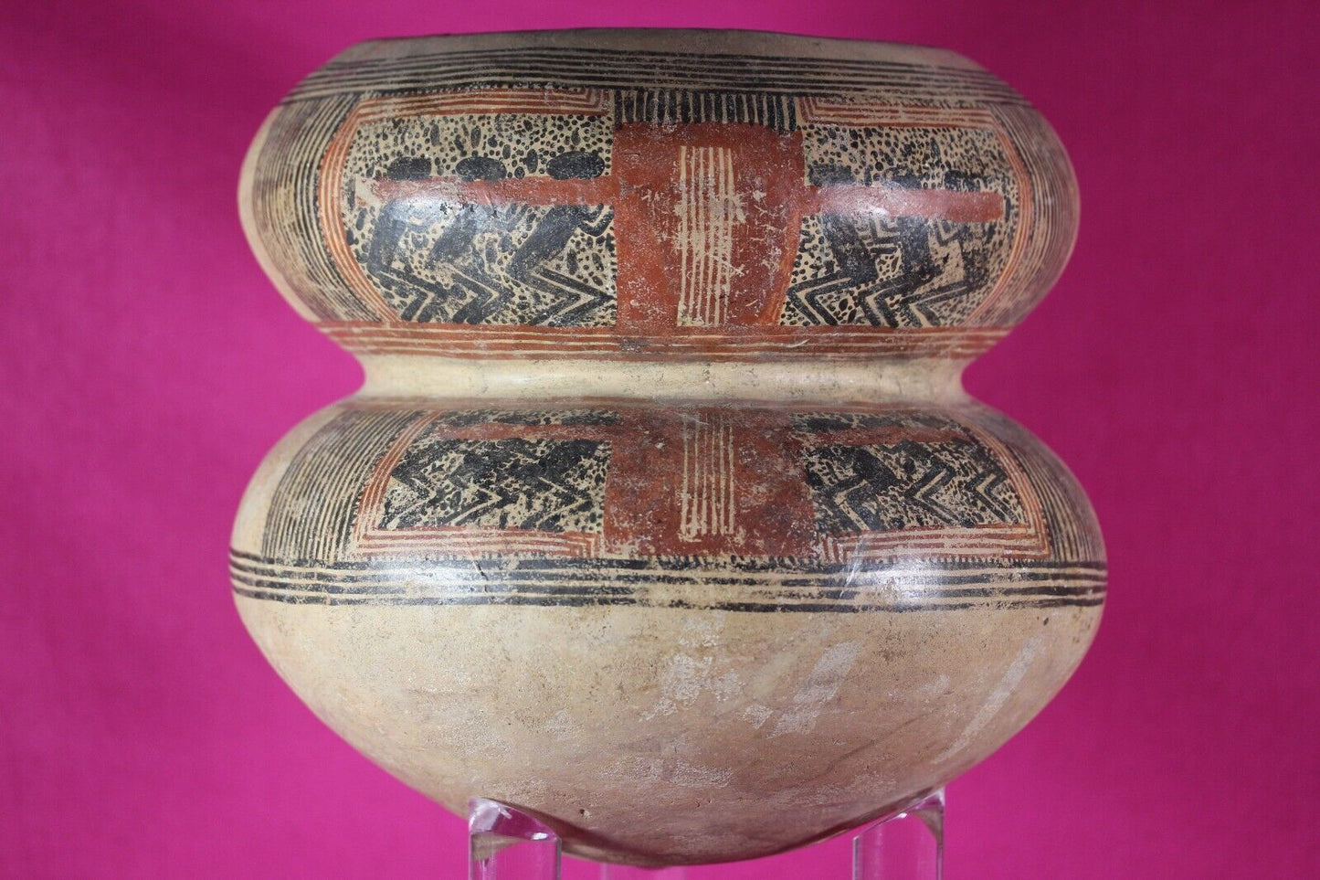 Authentic Pre Columbian Artifact Cocle Double Lobe Jar 200-400 AD Panama COA J07