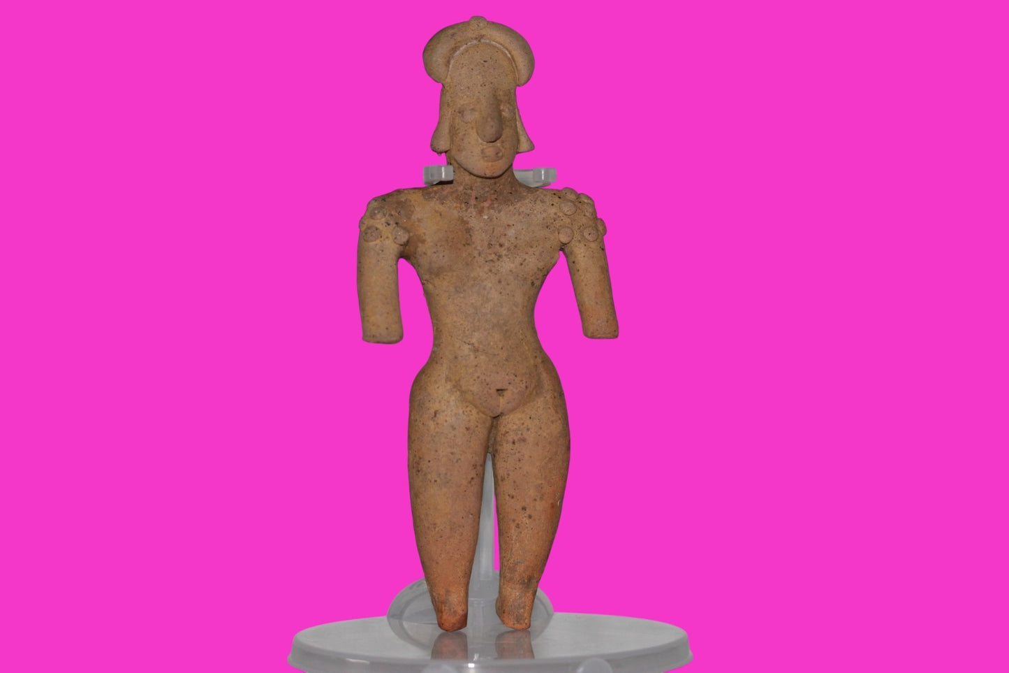 Pre Columbian Artifact 6in Female Shaman Tomb Figure Colima Mexico 100BC COA 253