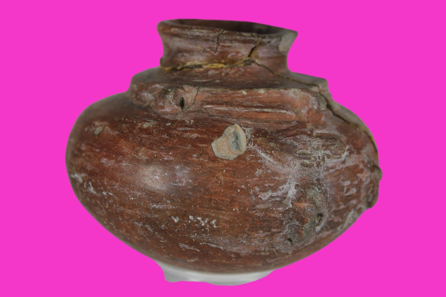 Pre Columbian Authentic Artifact Repaired Mayan Olla Yucatan 250-900 AD COA J69