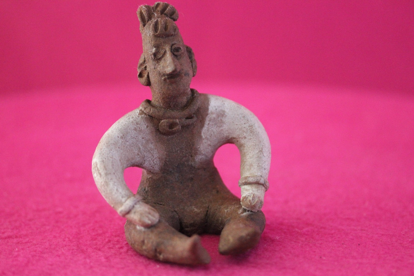 Pre Columbian Artifact Authentic Seated Shaman Tomb Figure Colima Mexico COA 194