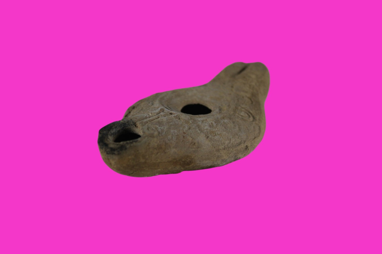 Ancient Holy Land Oil Lamp Artifact Jesus Christ Home Land 100BC-200AD COA 43