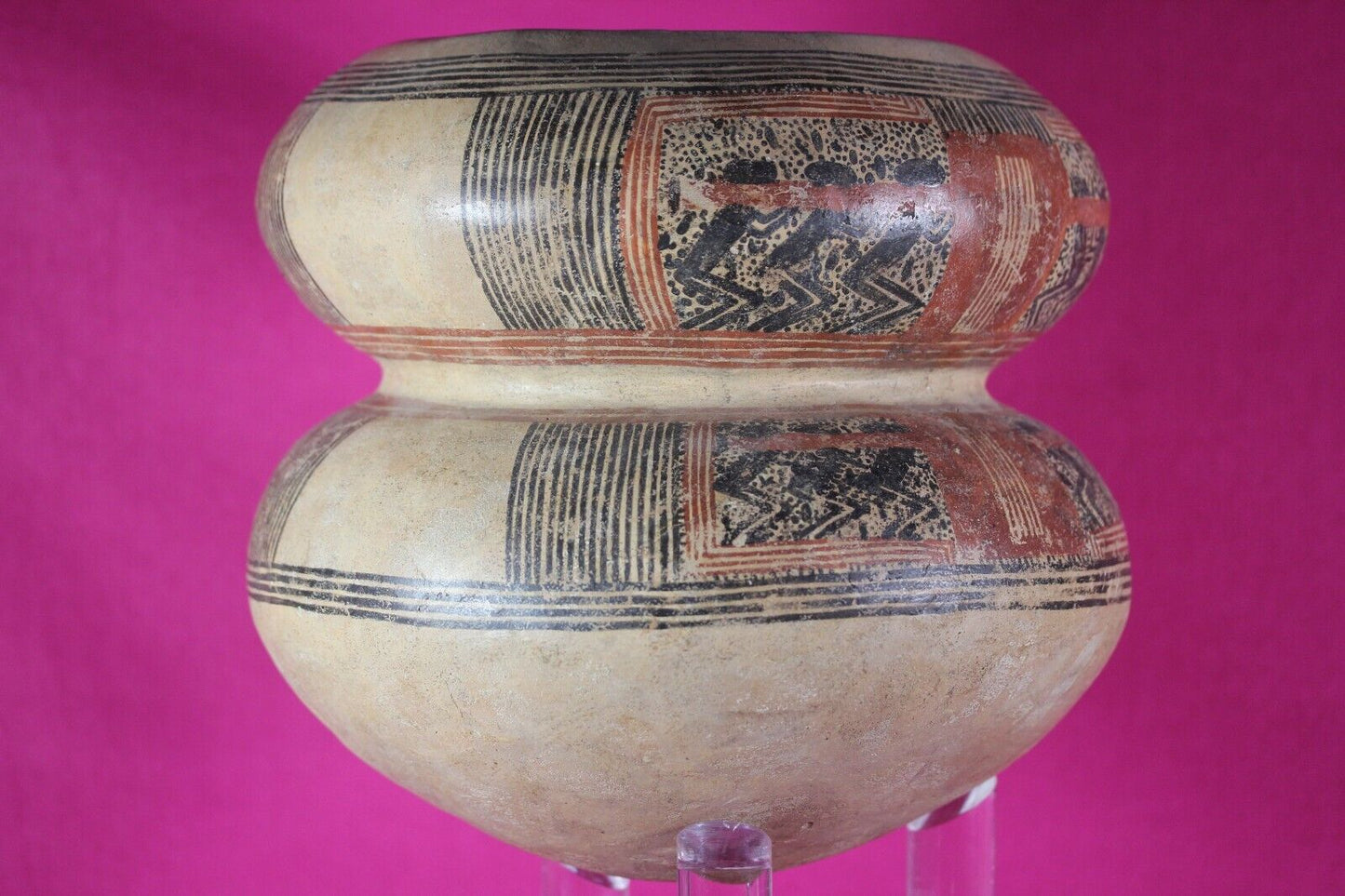 Authentic Pre Columbian Artifact Cocle Double Lobe Jar 200-400 AD Panama COA J07