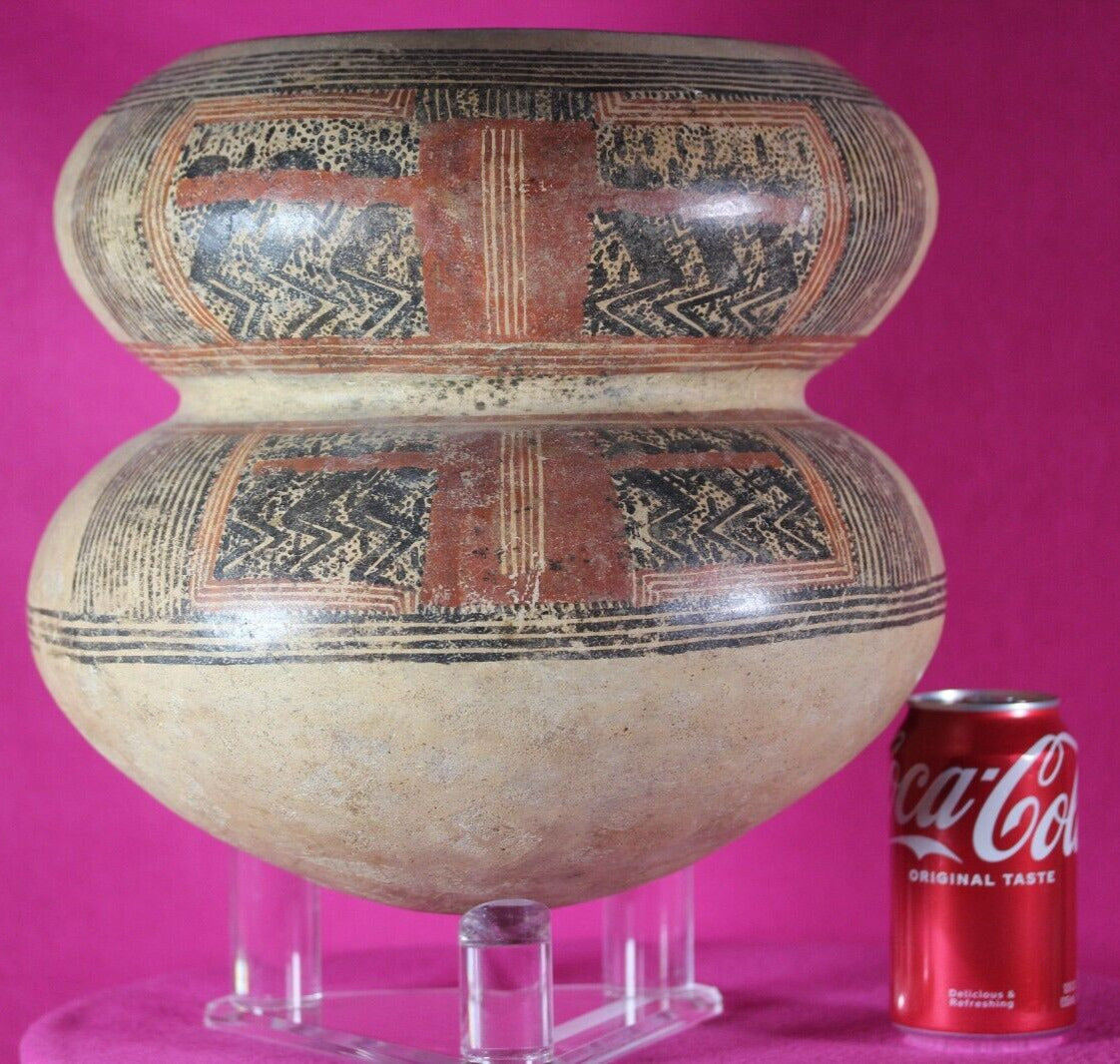 Authentic Pre Columbian Artifact Cocle Double Lobe Jar 200-400 AD Panama COA J07