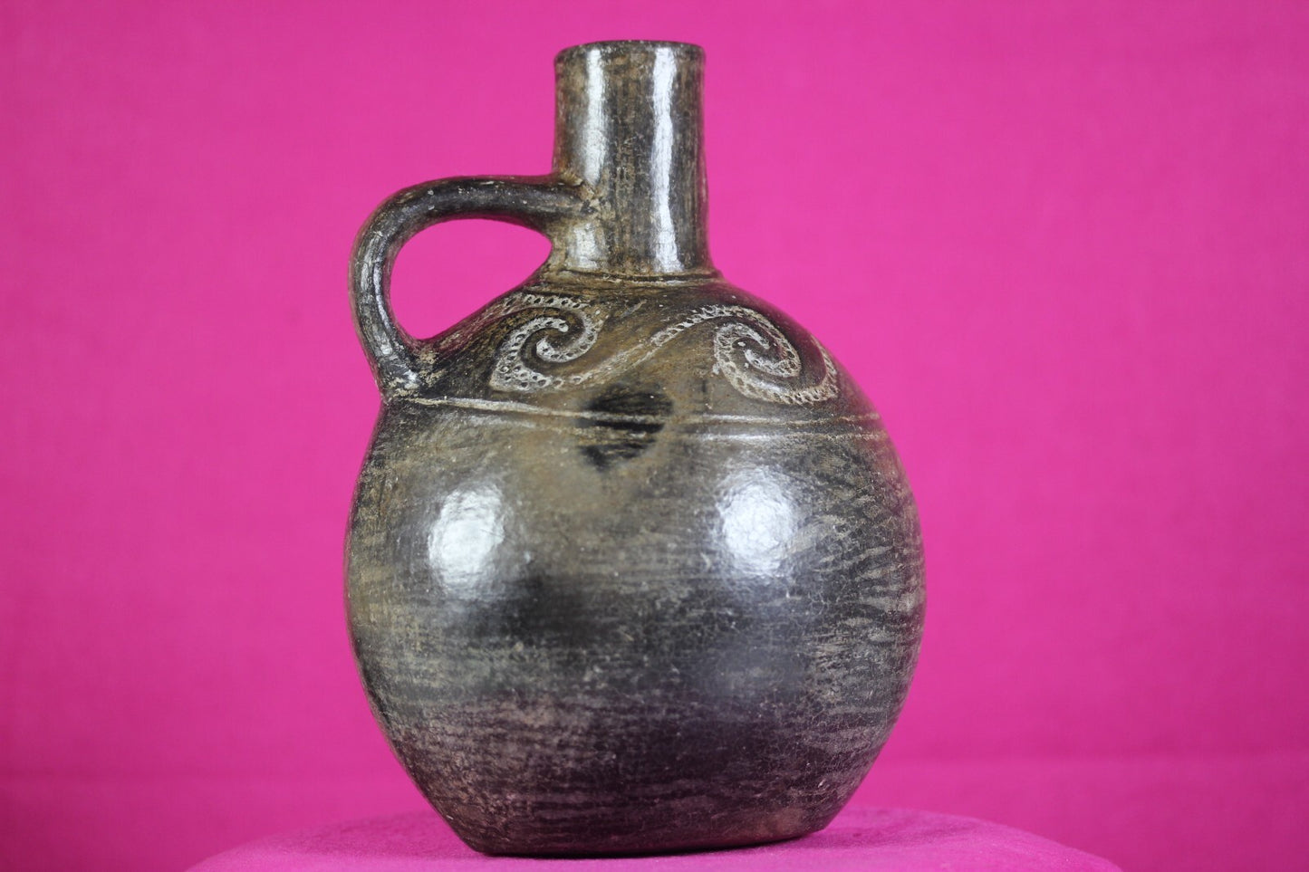 Pre Columbian Artifact Moche Incised Pottery Jar 100-800 AD Authentic COA J26