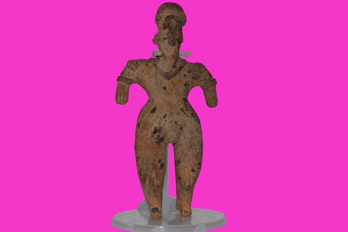 Pre Columbian Artifact 7 inch Female Tomb Figure Colima Mexico 100 BC COA 257