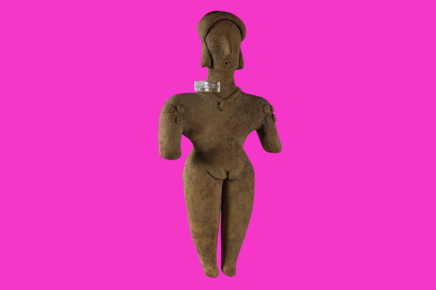 Pre Columbian Artifact 6 Inch Tall Shaft Tomb Figure Colima Mexico 100BC COA 281