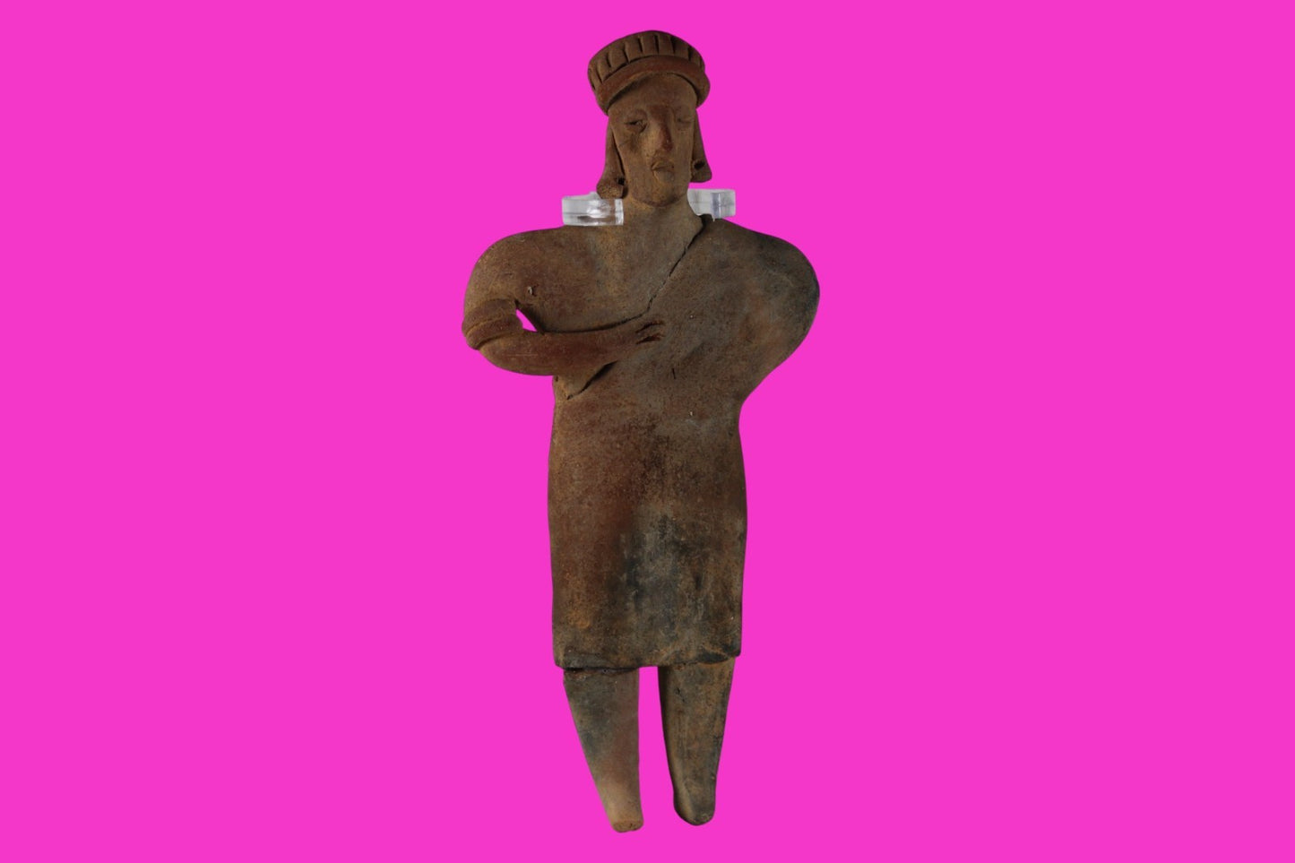 Pre Columbian Artifact Rare Arm in Sling Tomb Figure Colima Mexico 100BC COA 287