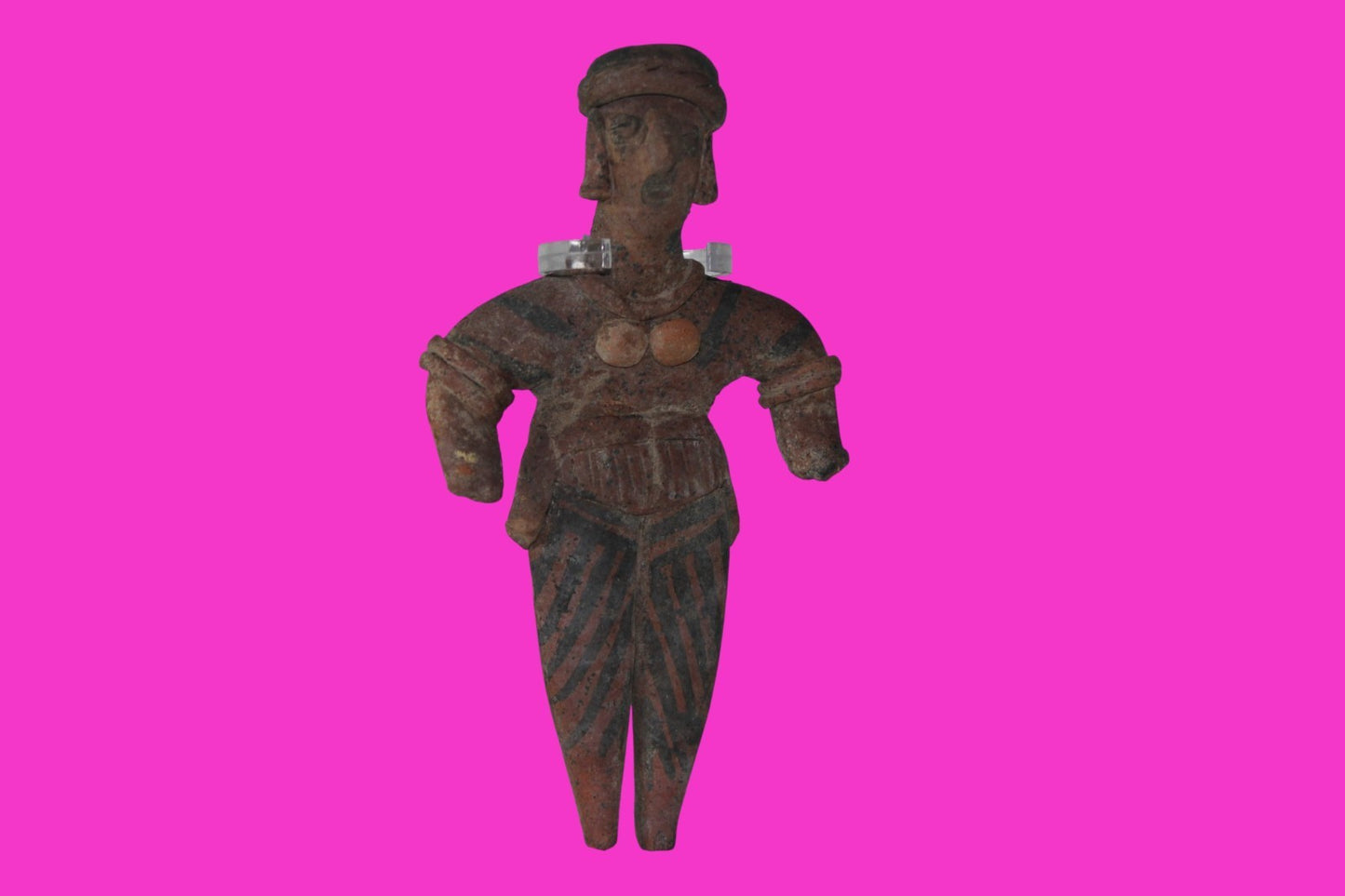 Pre Columbian Artifact 6 inch Male Shaft Tomb Figure Colima Mexico 100BC COA 265