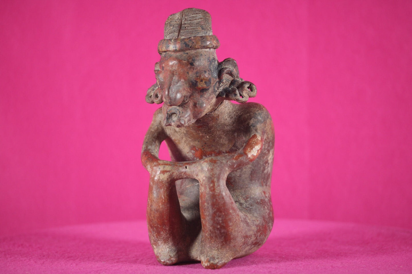 Ex Sotheby's Authentic Pre Columbian Artifact Nayarit Hunchback Figure COA T117