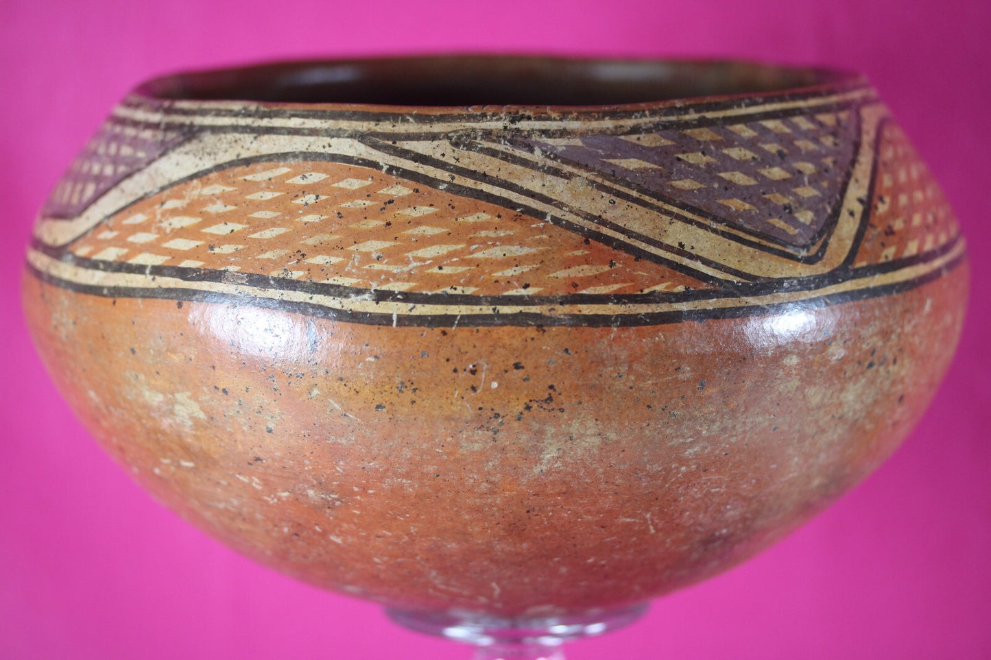 Authentic Pre Columbian Artifact Cocle Decorated Bowl Ex Arte Primitivo COA T23