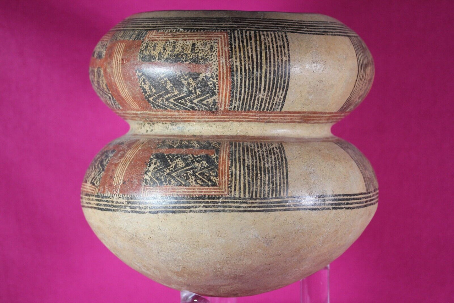 Authentic Pre Columbian Artifact Cocle Double Lobe Jar 200-400 AD Panama COA J07