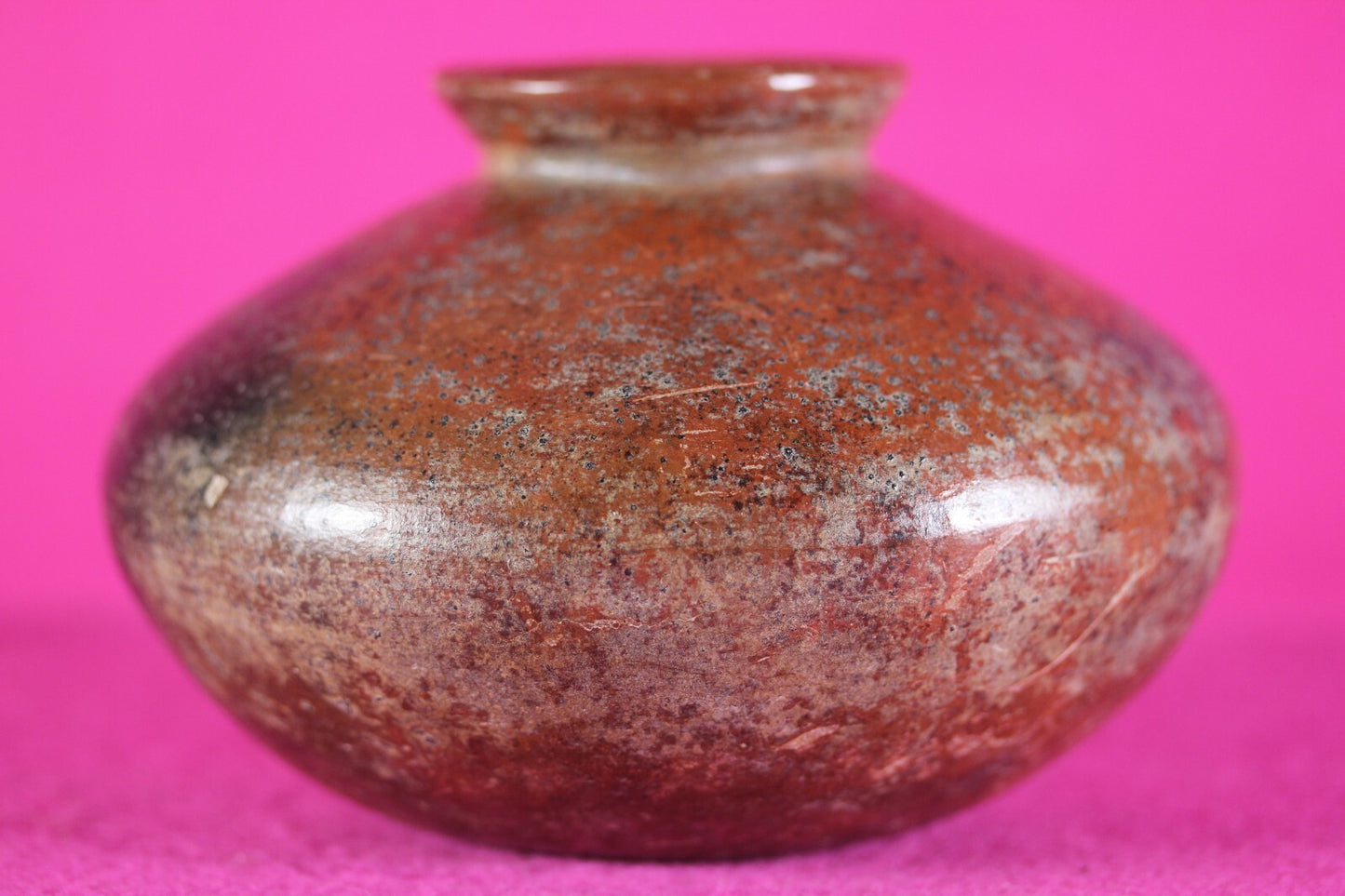 Pre Columbian Artifact Colima 300 BC-300 AD Red Jar Guaranteed Authentic COA J56