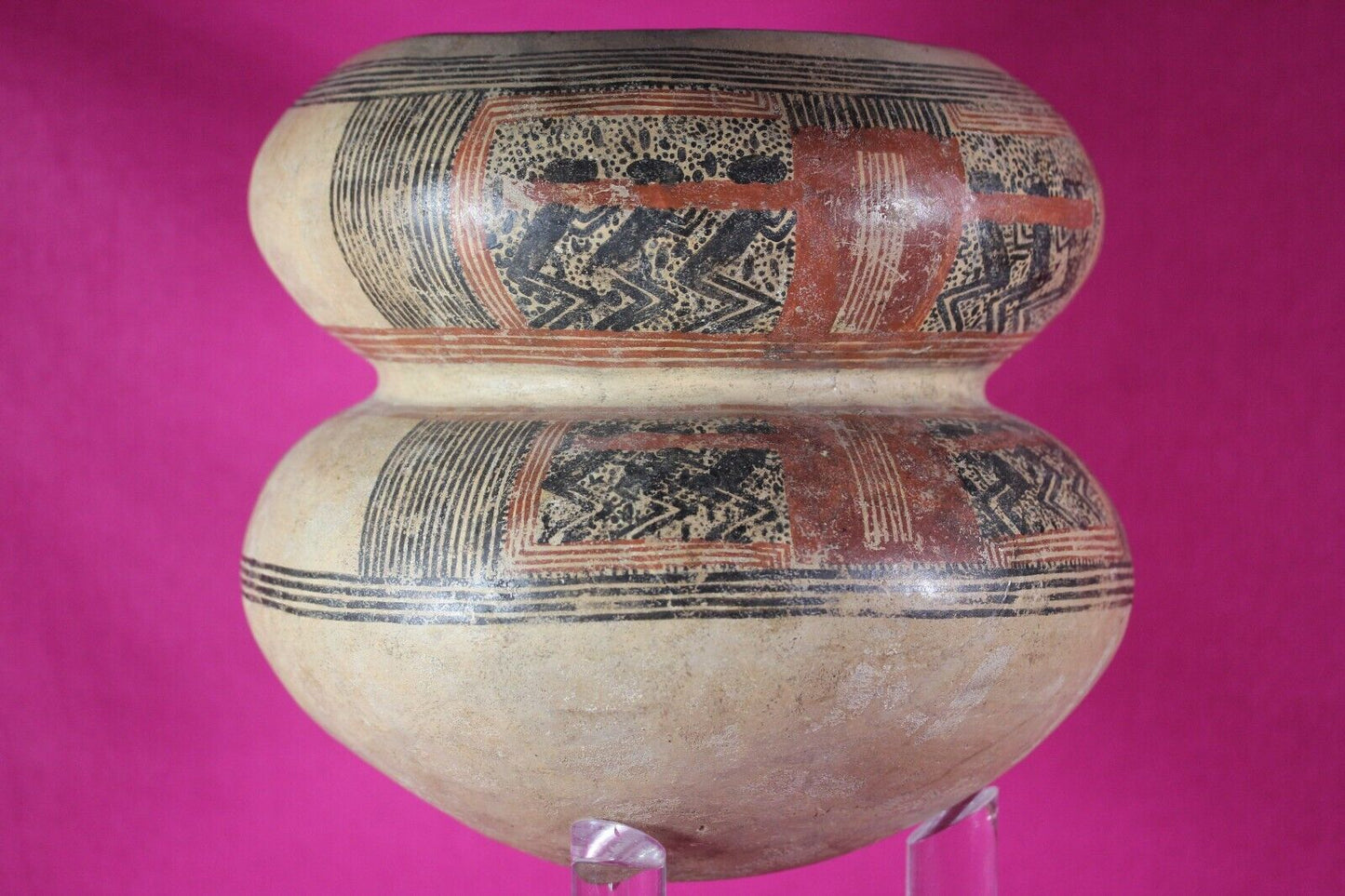 Authentic Pre Columbian Artifact Cocle Double Lobe Jar 200-400 AD Panama COA J07