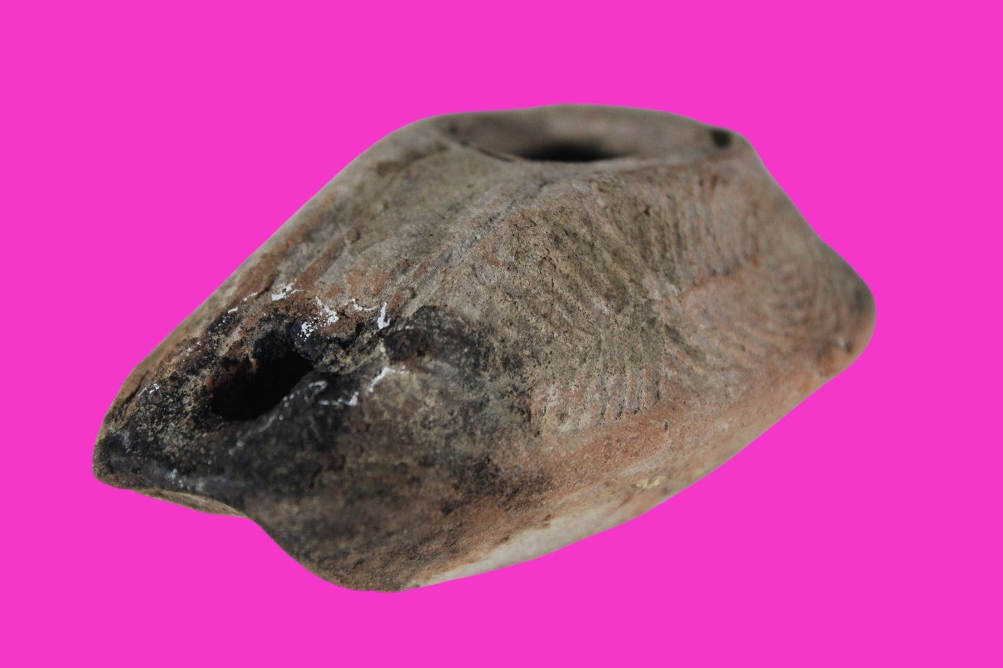 Oil Lamp Holy Land Ancient Artifact Jesus Christ Home Israel 300-600 AD COA 96