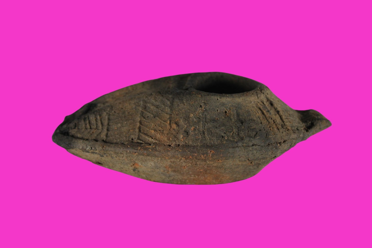 Ancient Holy Land Oil Lamp Artifact Jesus Christ Homeland 100BC-400AD COA 25