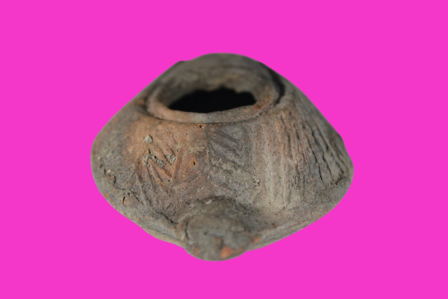Oil Lamp Holy Land Ancient Artifact Jesus Christ Home Israel 300-600 AD COA 91