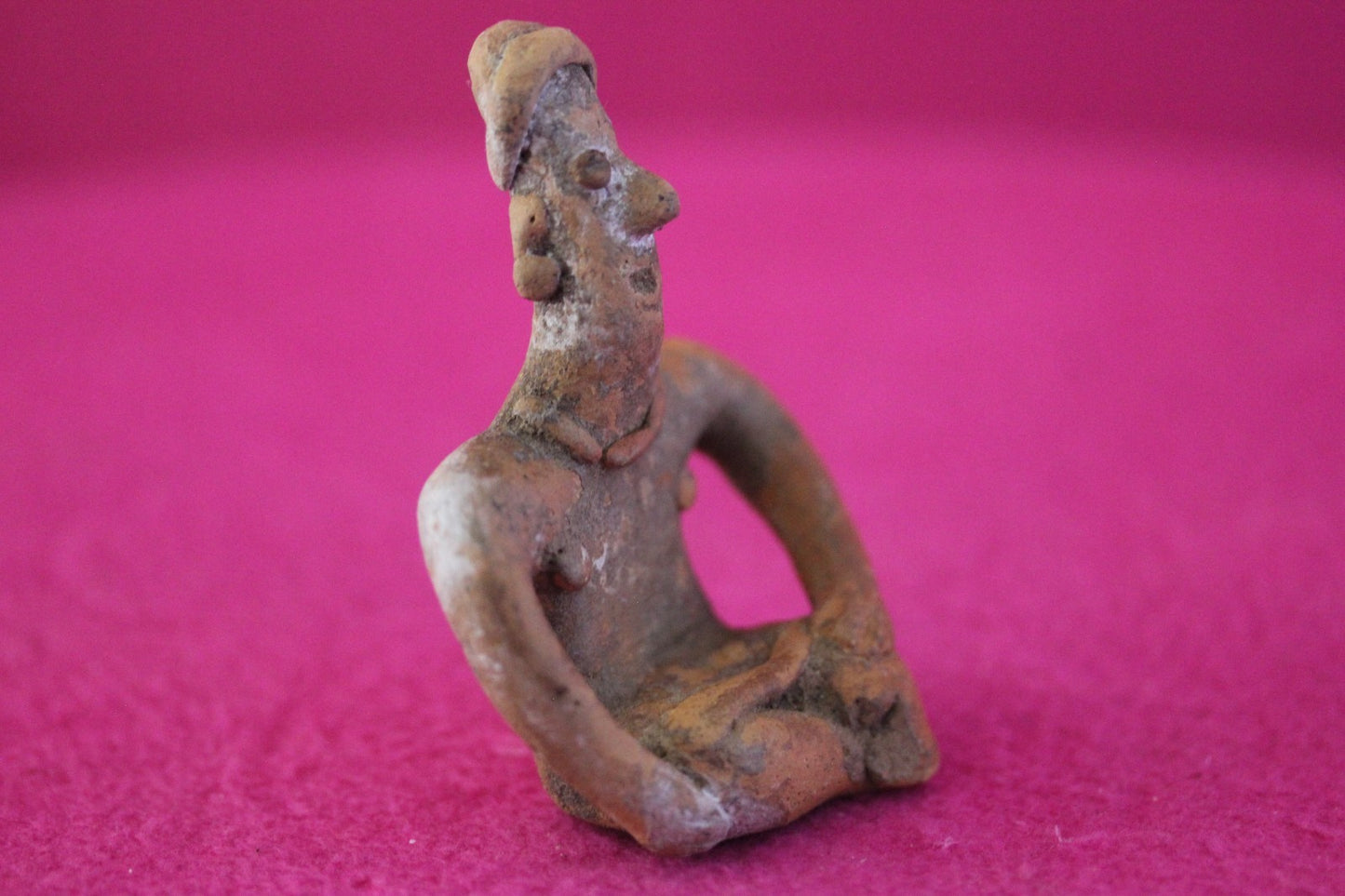 Pre Columbian Authentic Artifact Female Seated Tomb Figure Colima Mexico COA 190