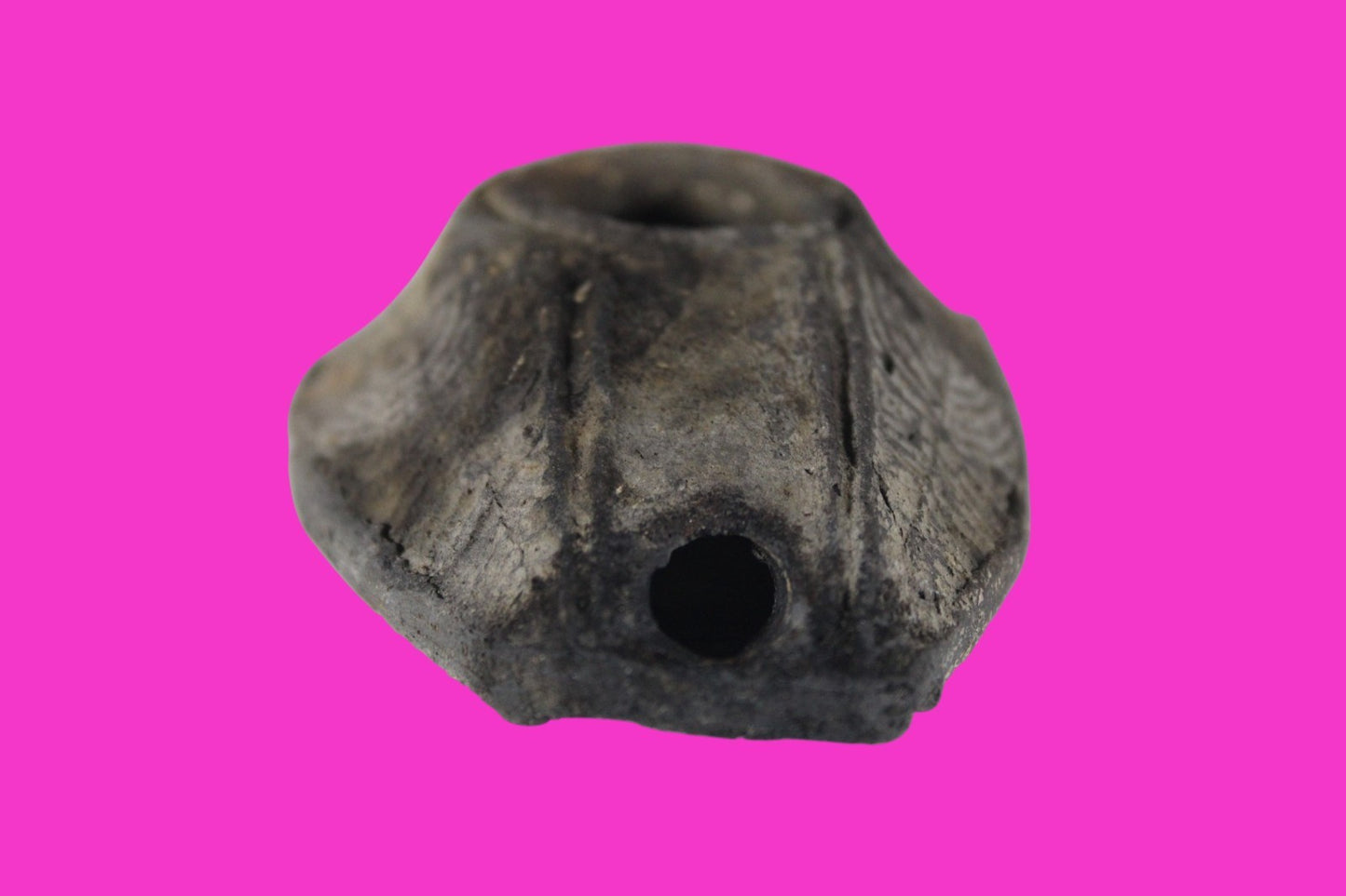 Ancient Holy Land Oil Lamp Artifact 2 Hidden Christian Crosses 300-600 AD COA 88