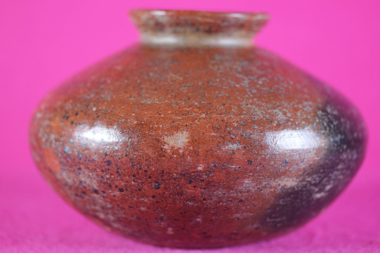 Pre Columbian Artifact Colima 300 BC-300 AD Red Jar Guaranteed Authentic COA J56