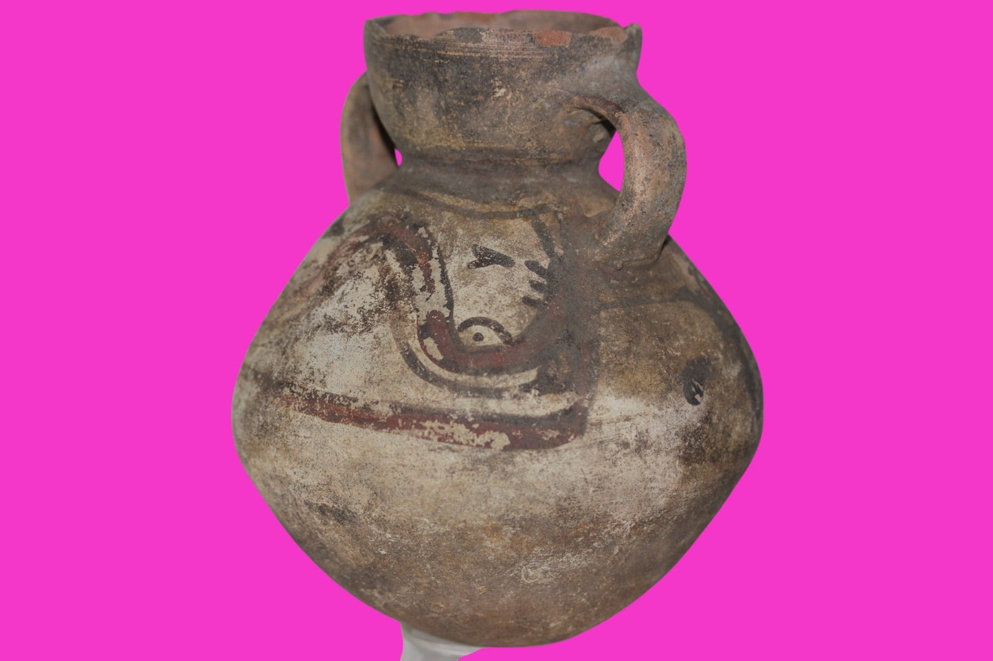 Pre Columbian Authentic Artifact Snake Jug Chancay Peru 1200 -1450 AD COA J103