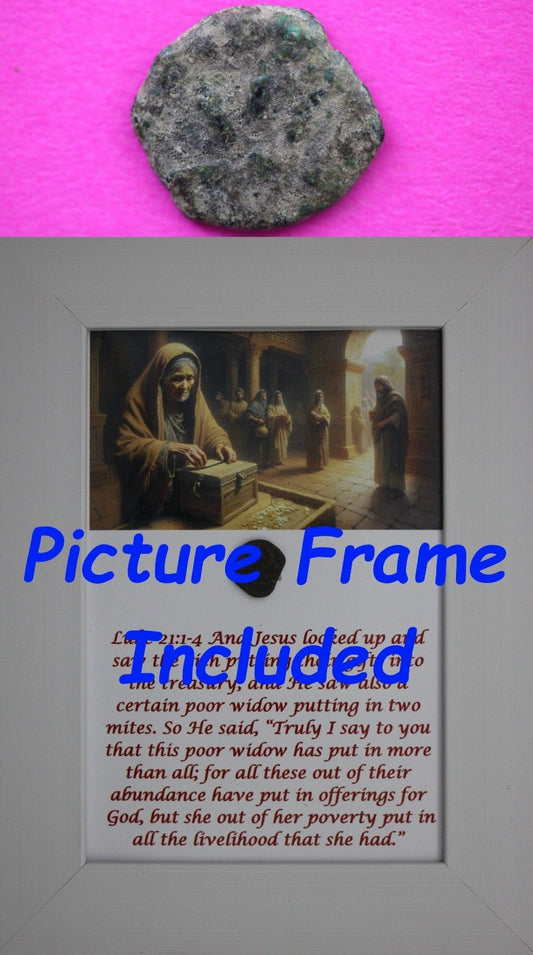 Widows Mite Coin Holy Land Artifact Free Display Frame Jesus Christ Lifetime 42