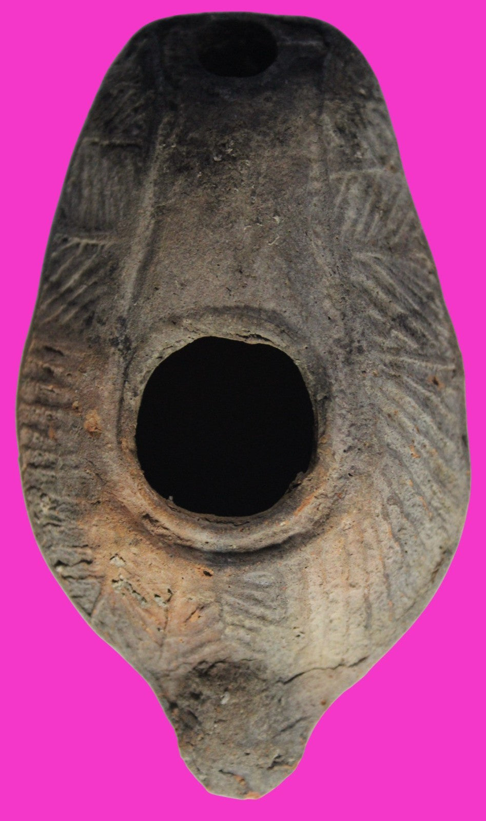 Oil Lamp Holy Land Ancient Artifact Jesus Christ Home Israel 300-600 AD COA 91