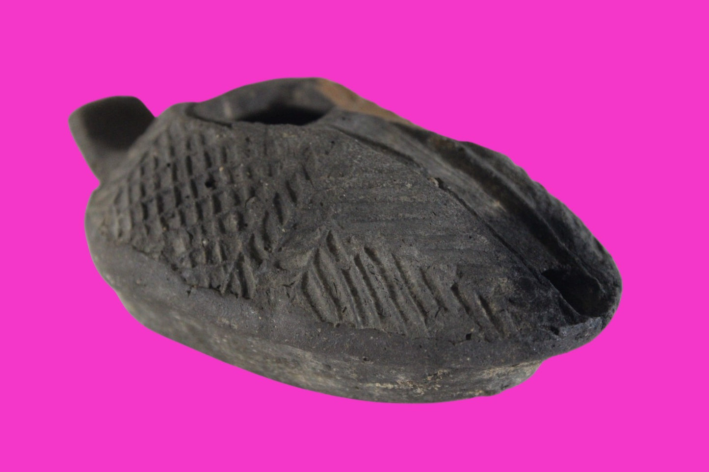 Oil Lamp Holy Land Ancient Artifact Jesus Christ Home Israel 300-600 AD COA 75