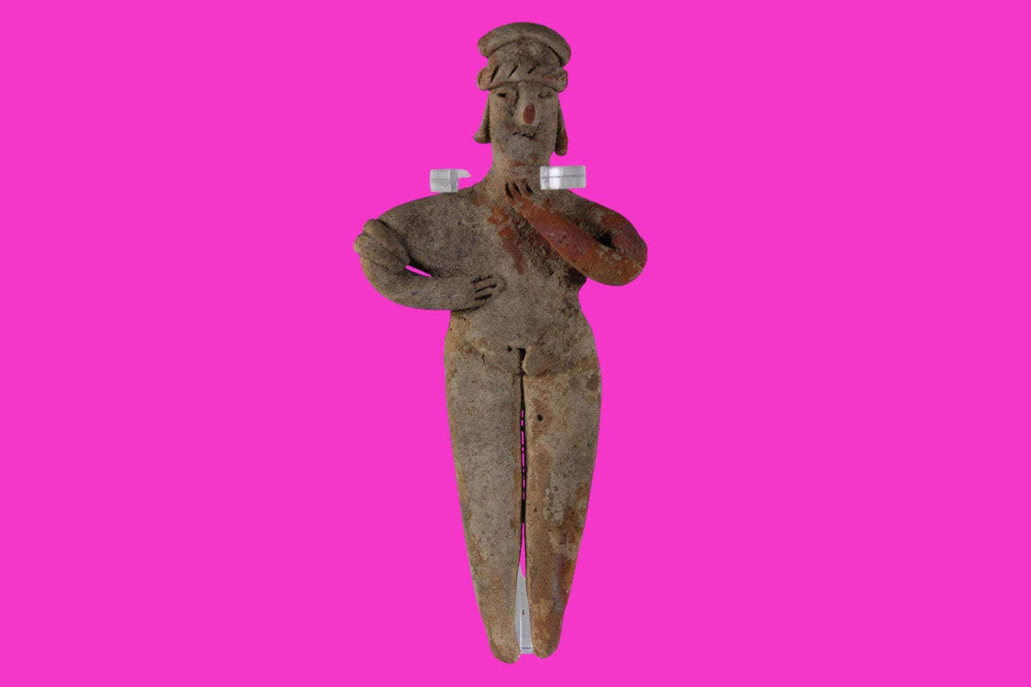 Pre Columbian Artifact 6 Inch Tall Shaft Tomb Figure Colima Mexico 100BC COA 285