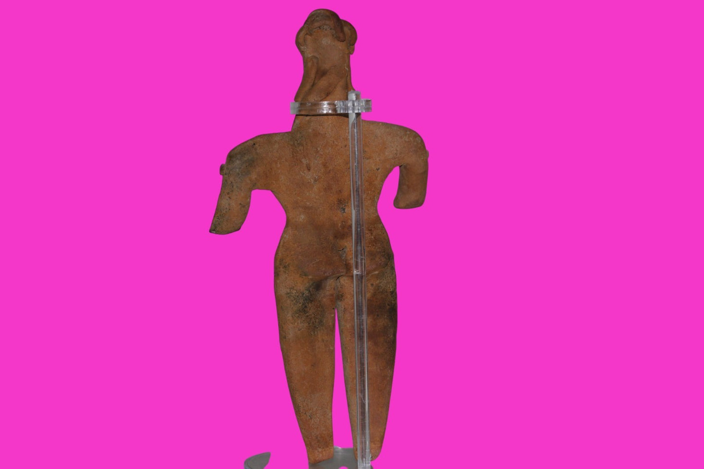 Pre Columbian Artifact Huge 8 Inch Tall Tomb Figure Colima Mexico 100 BC COA 232