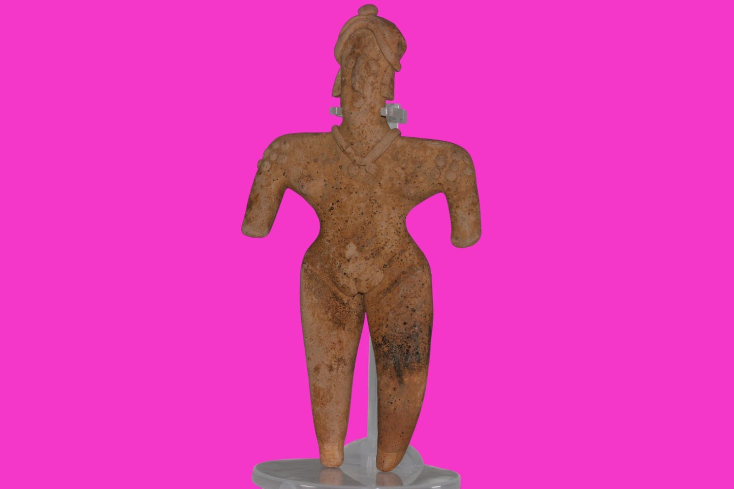 Pre Columbian Artifact BIG Female Shaman Tomb Figure Colima Mexico 100BC COA 237