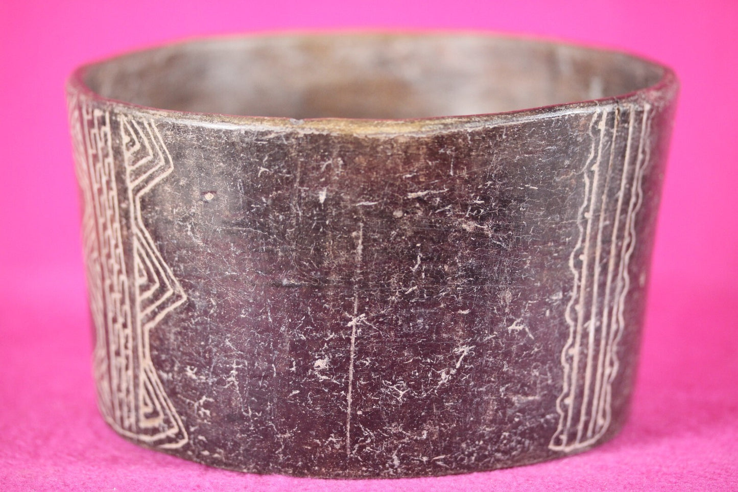 Authentic Pre Columbian Artifact Mayan Incised Bowl Ex Arte Primitivo COA T118