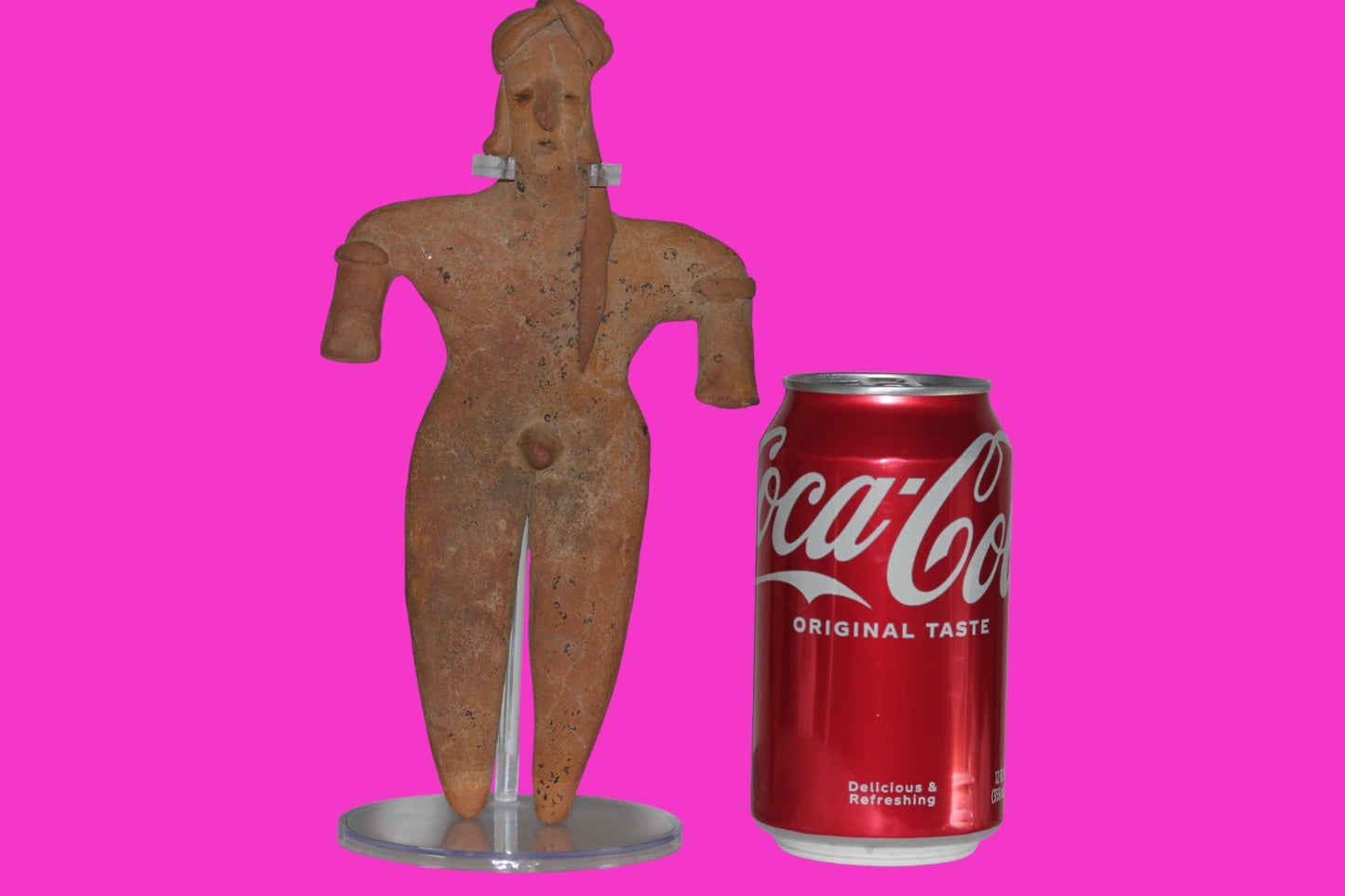 Pre Columbian Artifact Huge 8 Inch Tall Tomb Figure Colima Mexico 100 BC COA 232