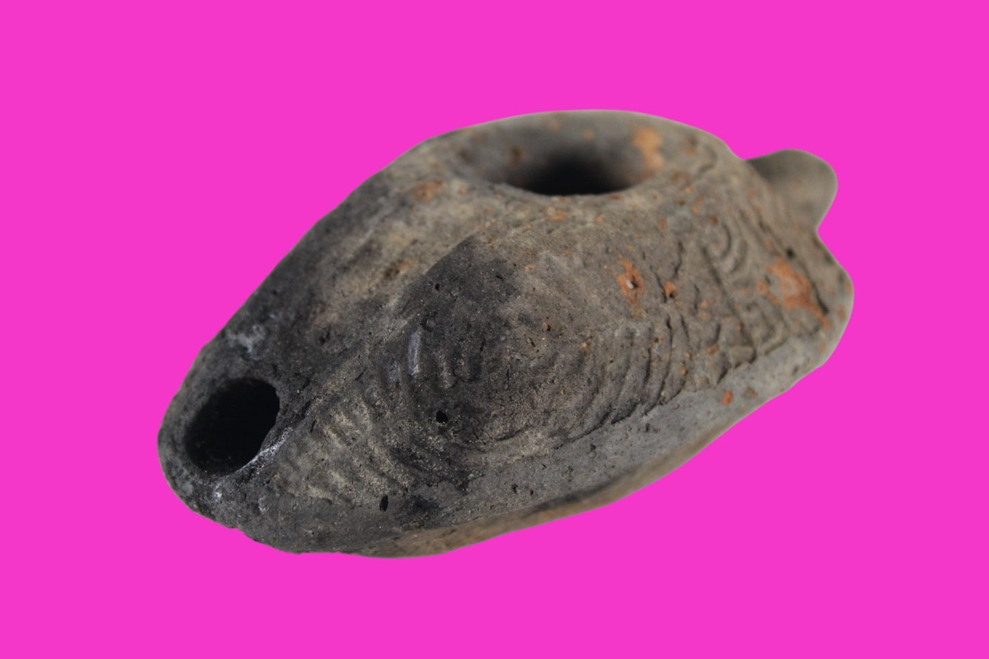 Oil Lamp Holy Land Ancient Artifact Jesus Christ Home Israel 300-600 AD COA 137