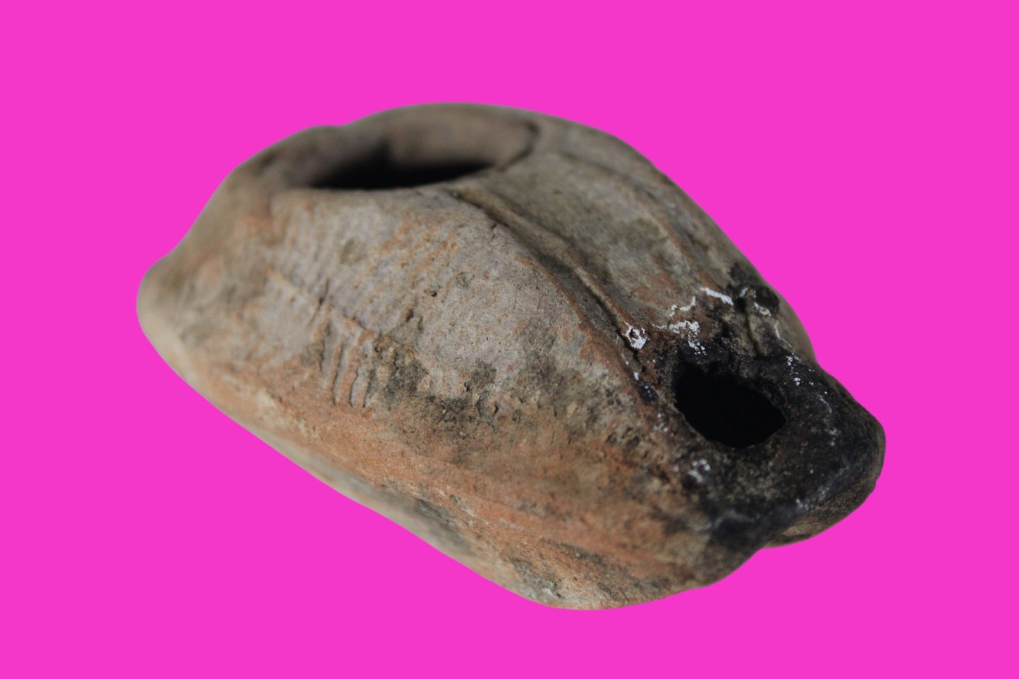 Oil Lamp Holy Land Ancient Artifact Jesus Christ Home Israel 300-600 AD COA 96