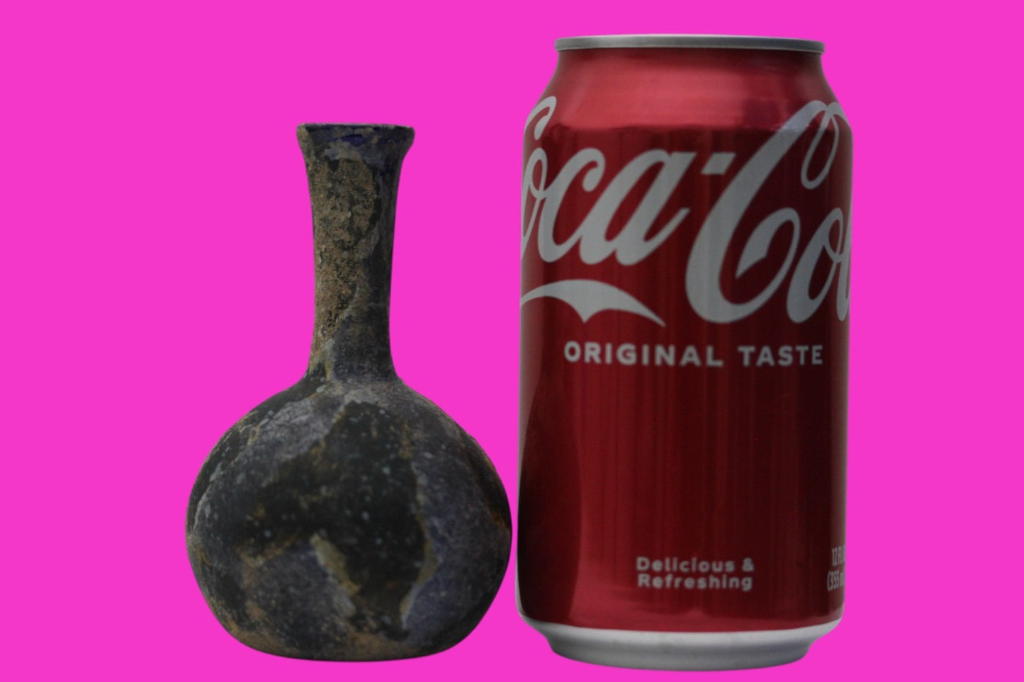 Ancient Holy Land Glass Bottle Authentic Artifact 100-300 AD Roman Era COA J21