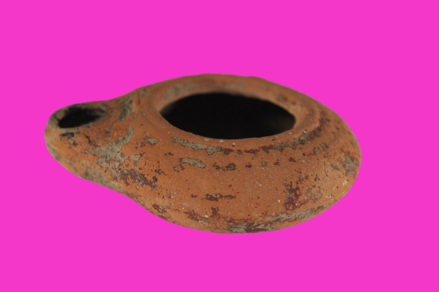 Ancient Holy Land Oil Lamp Artifact Land of Jesus Christ 100 BC-200 AD COA J148