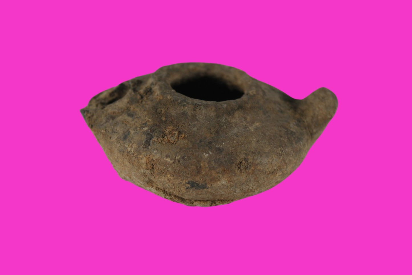 Ancient Holy Land Oil Lamp Artifact Jesus Christ Homeland 100BC-200AD COA 45