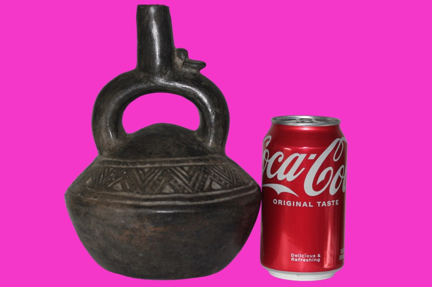 Pre Columbian Artifact Authentic Chimu Stirrup Vessel 900-1400 AD Peru COA 221