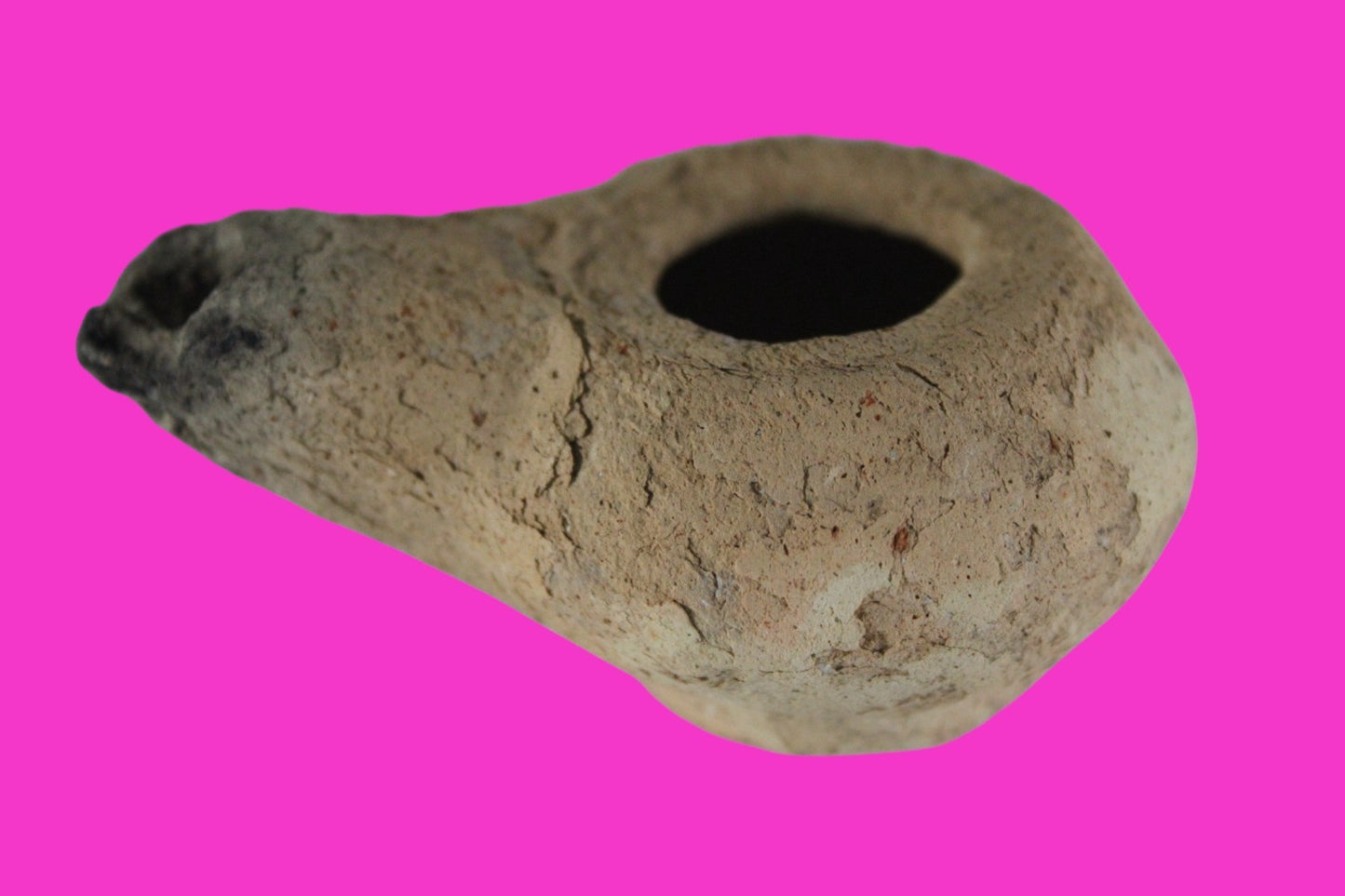 Ancient Holy Land Oil Lamp Artifact Land of Jesus Christ 100 BC-200 AD COA J147