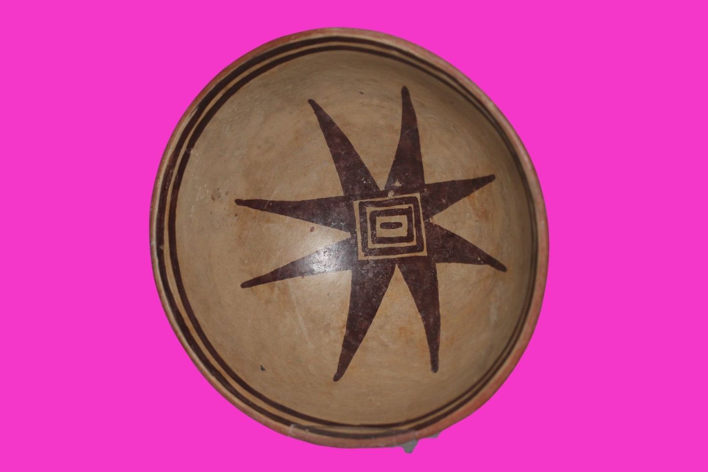 Pre Columbian Authentic Artifact Pedestal Bowl Nazca Peru 500 to 800 AD COA J53