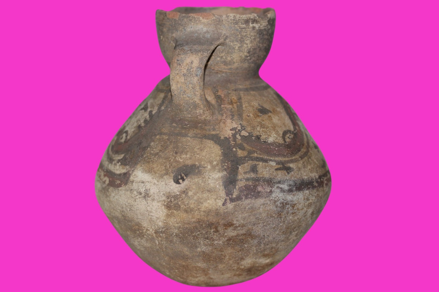 Pre Columbian Authentic Artifact Snake Jug Chancay Peru 1200 -1450 AD COA J103