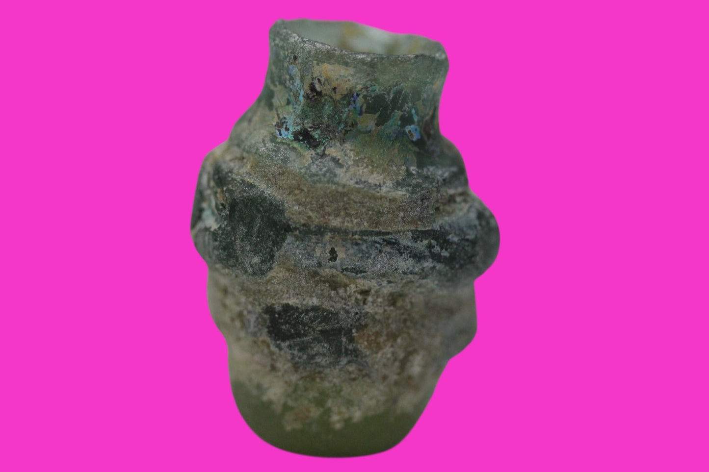 Authentic Persian Artifact Glass Bottle 900-1000 AD Silk Road Hoard COA J27