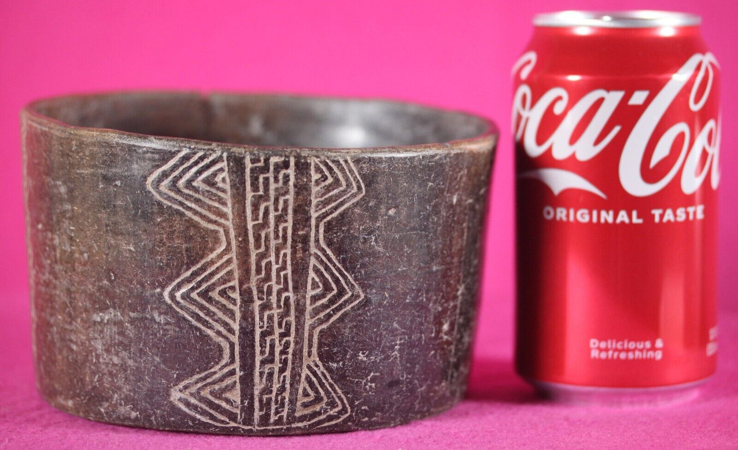 Authentic Pre Columbian Artifact Mayan Incised Bowl Ex Arte Primitivo COA T118