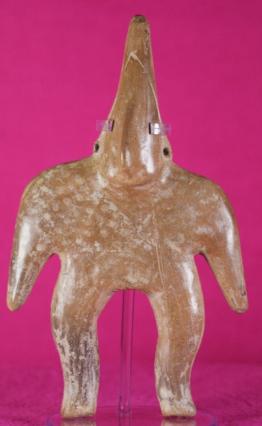 Authentic Pre Columbian Artifact Tomb Figure Colima Mexico 300BC-300AD COA T17